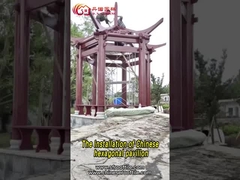 Pavilhão chinês da cabine exterior do pátio com madeira anticorrosiva