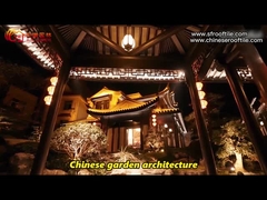 Chinês Unglazed Clay Roof Tiles Grey Mold Matt Temple Flat do pavilhão asiático