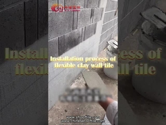 Parede exterior flexível da casa de campo de Clay Tiles Brick Cladding For da pedra do MCM customizável