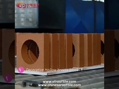 Tijolos ocos cerâmicos da ventilação vermelha da parede da decoração para cercas do jardim