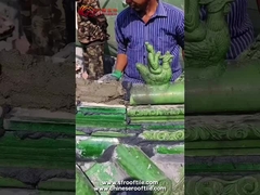 Superfície vidrada Decoração de azulejos de telhado chineses antigos