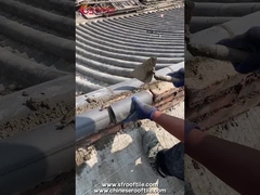 Telhado antigo Ridge Tile Grey Clay Material decorativo para a construção chinesa tradicional