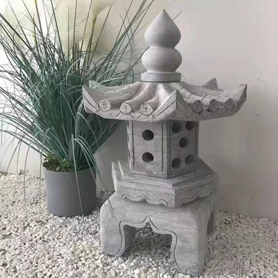 qualidade  Large Grey Outdoor Stone Lantern Granite Pagoda Japanese Garden Ornaments Fábrica