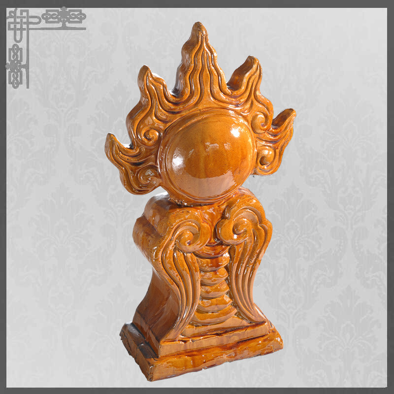 Decoração chinesa Art Collection Customizable Size Color do telhado do Finial do telhado da bola de fogo