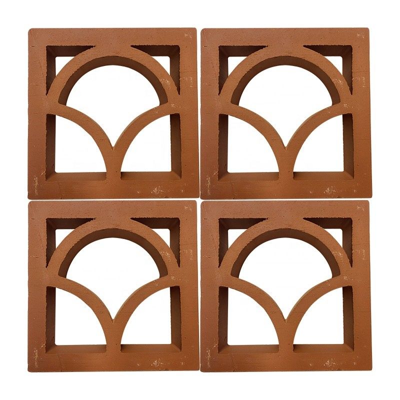 Blocos de brisa de terracota Fabricante tijolos decorativos de barro oco para fachadas e paredes de jardim