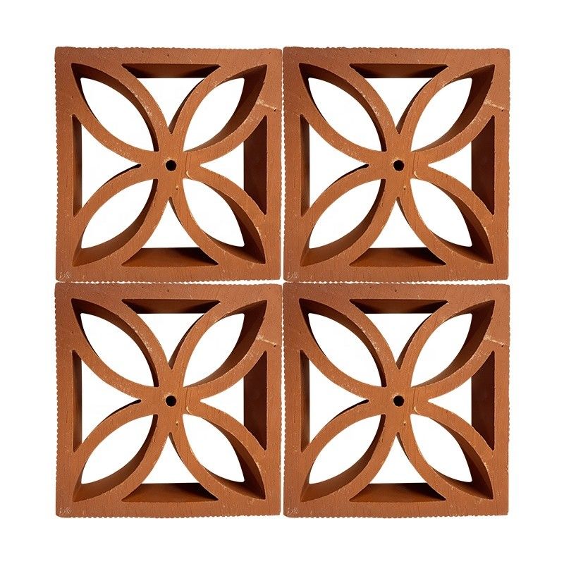 Blocos de brisa de terracota Fabricante tijolos decorativos de barro oco para fachadas e paredes de jardim
