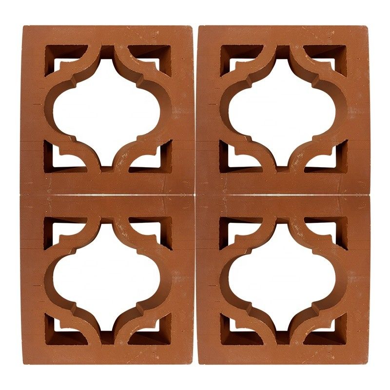 Blocos de brisa de terracota Fabricante tijolos decorativos de barro oco para fachadas e paredes de jardim