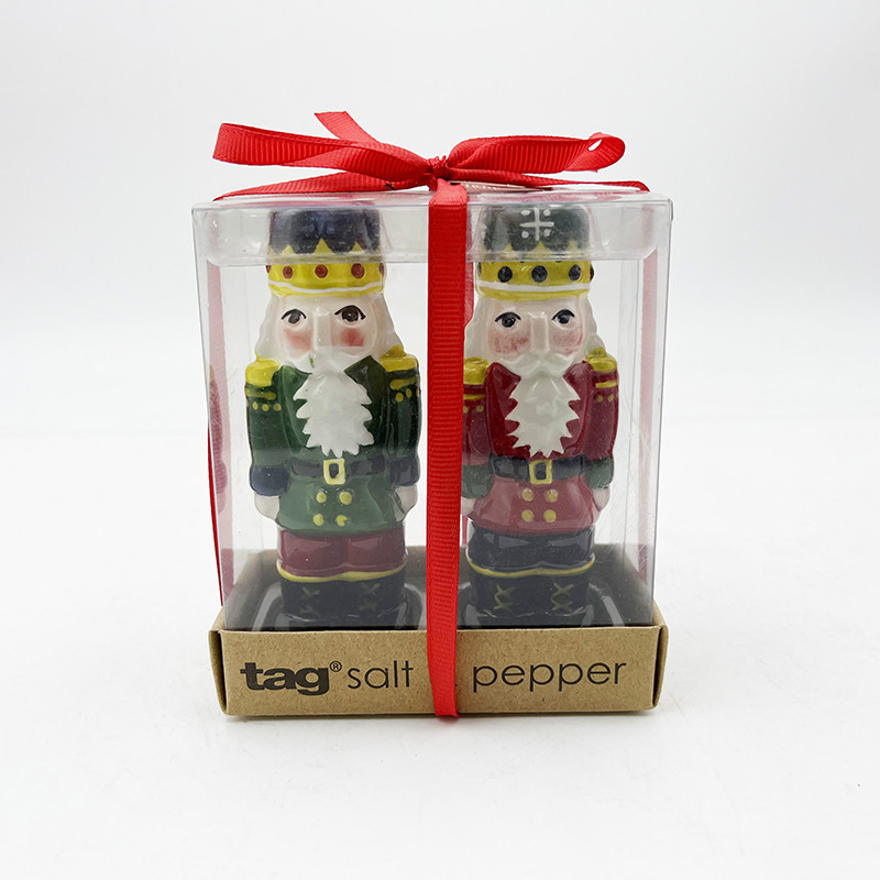 Conjunto de sal e pimenta de Natal Novidade Cerâmica Papai Noel Shaker Pots Para decorações de cozinha