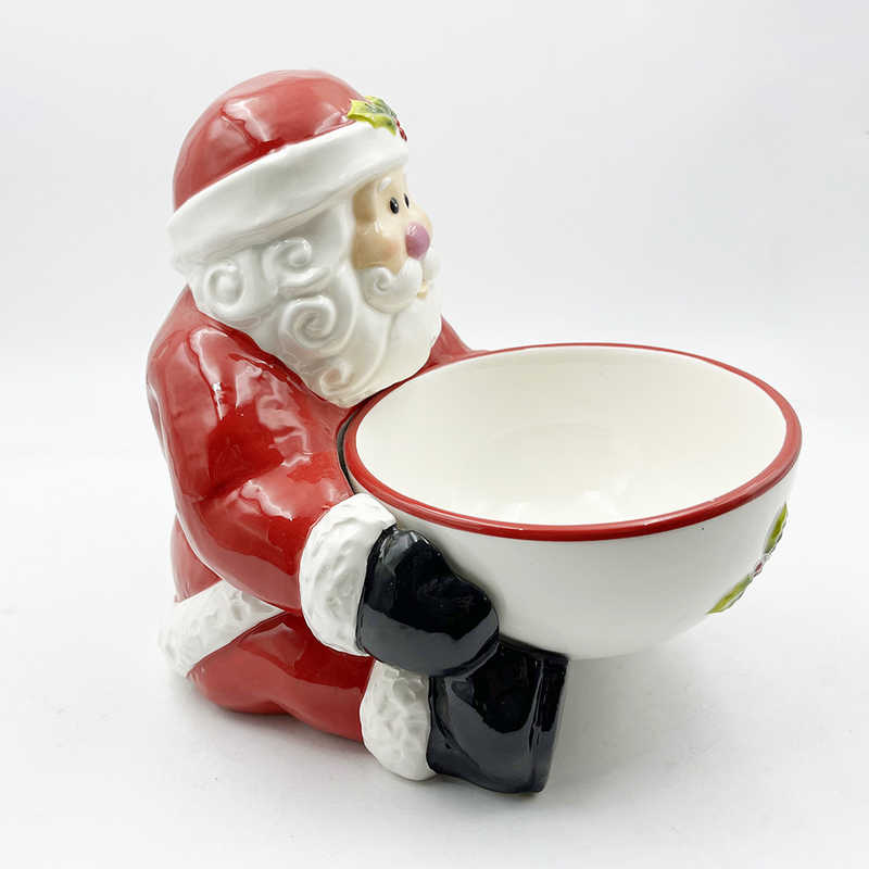 Caixas de doces de cerâmica pintadas à mão com o Papai Noel