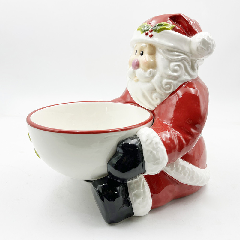 Caixas de doces de cerâmica pintadas à mão com o Papai Noel