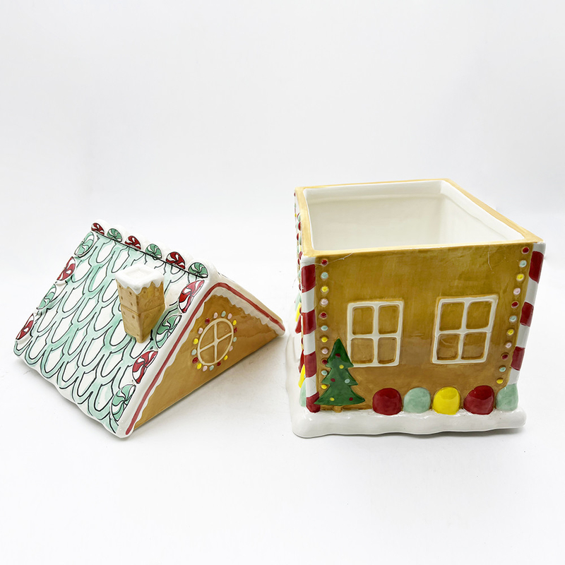 Exquisitos produtos de cerâmica personalizados série de Natal doces jarros de armazenamento criativo
