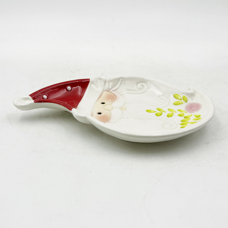 Natal Pai Natal bolo de cerâmica prato de biscoito presentes de porcelana prato de jantar decorativo de férias