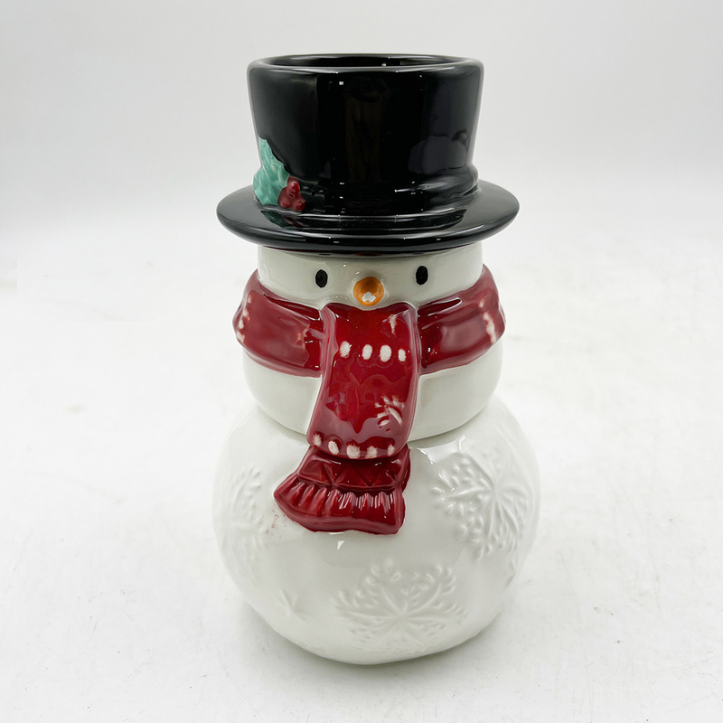 Homem de Neve Dom Ceramico Criativo Set de Três Peças de Sal e Pimenta Shakers Padrão Personalizado