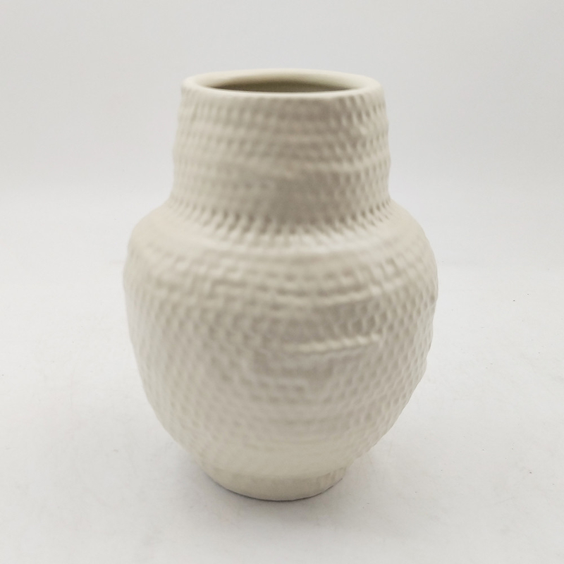 Custom grande cilindro de cerâmica e porcelana vasos de flores rústico para decoração residencial