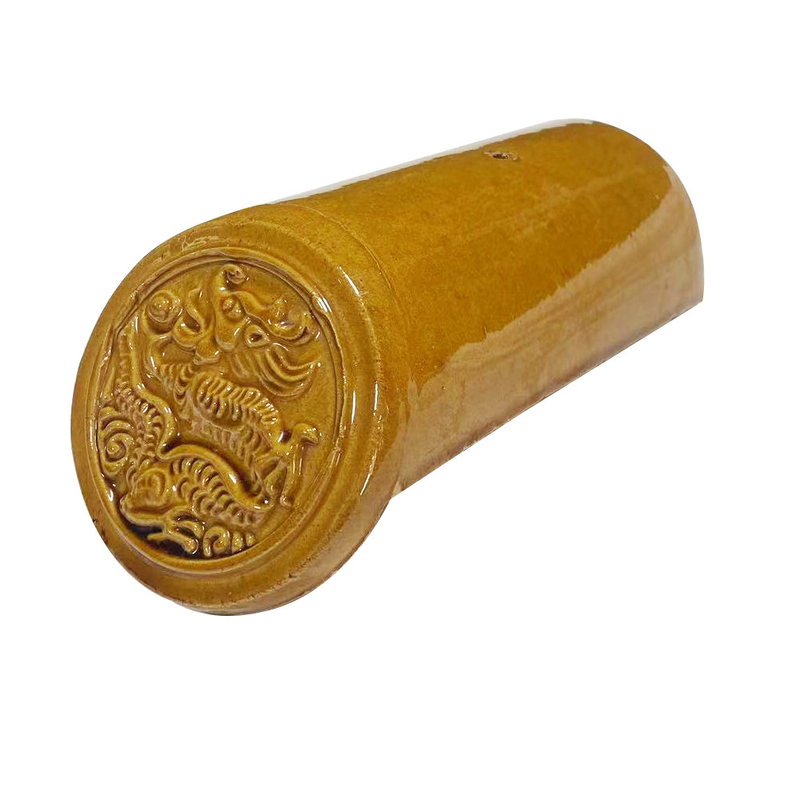 Chapa de telhado de vidro chinês com material cerâmico verde de alto brilho Ideal para templos e santuários