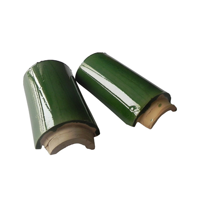 Telhas de telhado de templos chineses vitrificados verdes para pavilhão de jardim e design de edifícios modernos