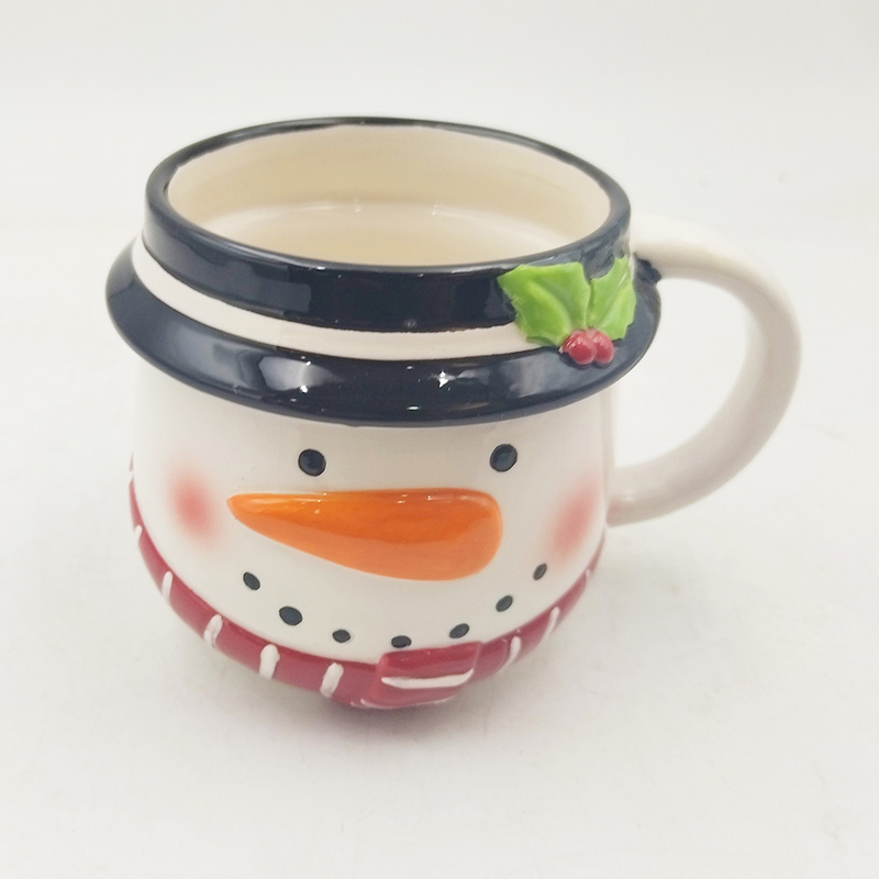 Taças de Natal de Cerâmica personalizadas com acabamento brilhante e design colorido