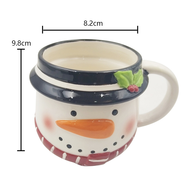 Taças de Natal de Cerâmica personalizadas com acabamento brilhante e design colorido