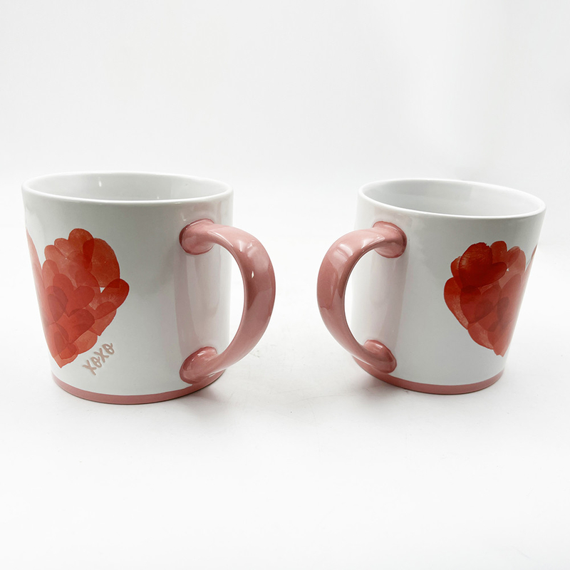 Dia dos Namorados Coração Pintado Produtos de Artesanato em Cerâmica Taça Domínio Para Casa E Café