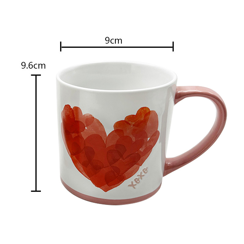 Dia dos Namorados Coração Pintado Produtos de Artesanato em Cerâmica Taça Domínio Para Casa E Café