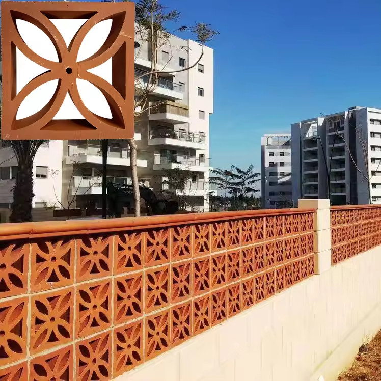 Tela de terracota Blocos de brisa Versátil para criar divisórias decorativas Telas e paredes