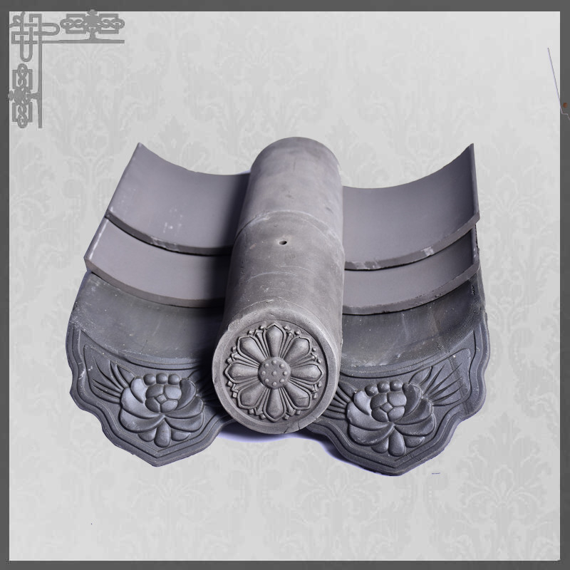 Telhados tradicionais chineses de argila cinzenta Material de telhado superior para edifícios tradicionais de estilo asiático