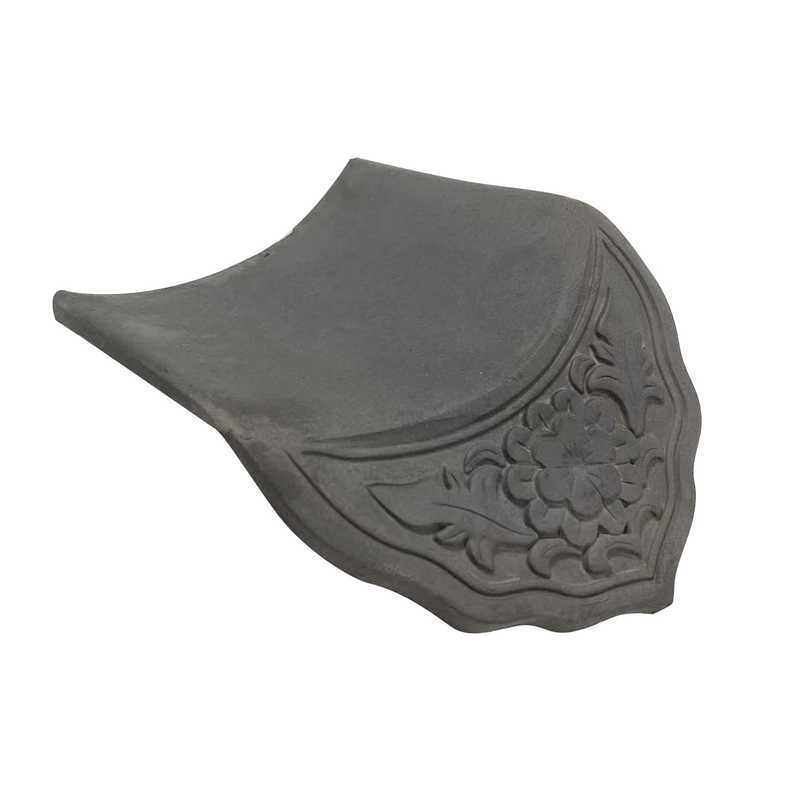 Matte Chinese Antique Temple Tile Grey Clay Roof Tile High Strength UV Resistente Para Edifícios Patrimônio