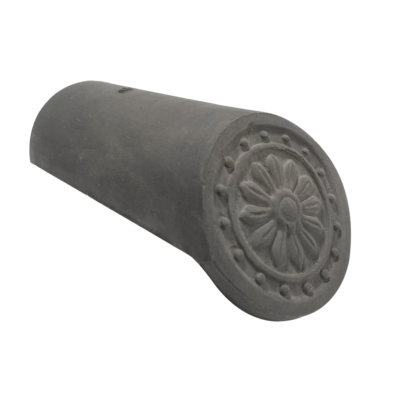 Matte Chinese Antique Temple Tile Grey Clay Roof Tile High Strength UV Resistente Para Edifícios Patrimônio