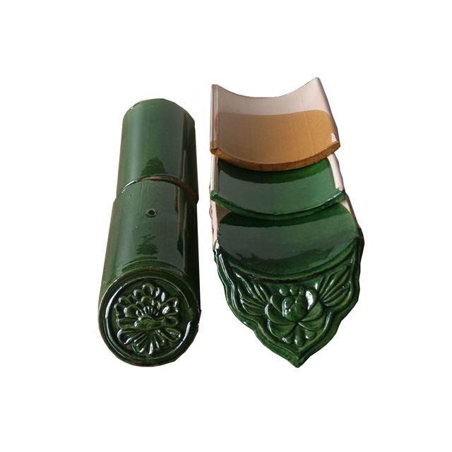 Chapa de telhado de vidro chinês 18x18cm espetacular vidro cerâmica durável para telhado de pavilhão arquitetura chinesa