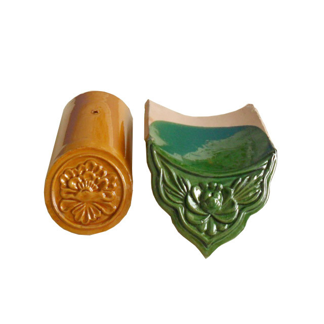 Chapa de telhado de vidro chinês 18x18cm espetacular vidro cerâmica durável para telhado de pavilhão arquitetura chinesa