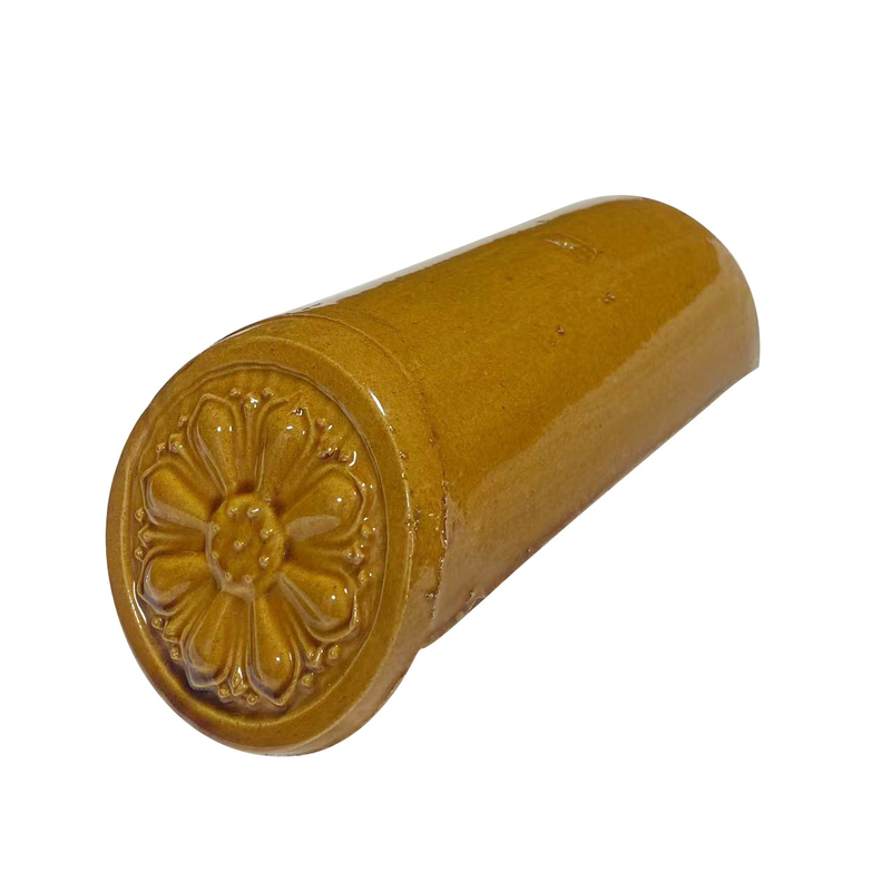 Telhado de telhado de vidro chinês elegante vidro amarelo duradouro para o estilo imperial antigo telhados de design moderno