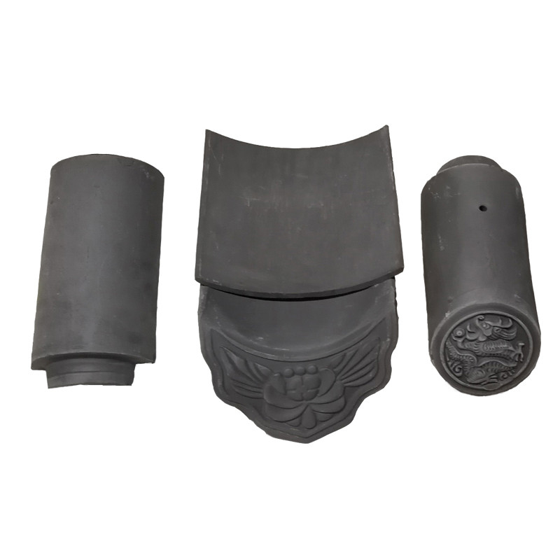 Telhados de terracota chineses antigos Material de telhado de argila de estilo asiático tradicional para hotéis villas