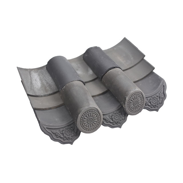 Material de argila resistente à geada Edifício de estilo chinês Telhas de porcelana Telhas de argila de telhado plano para a Malásia