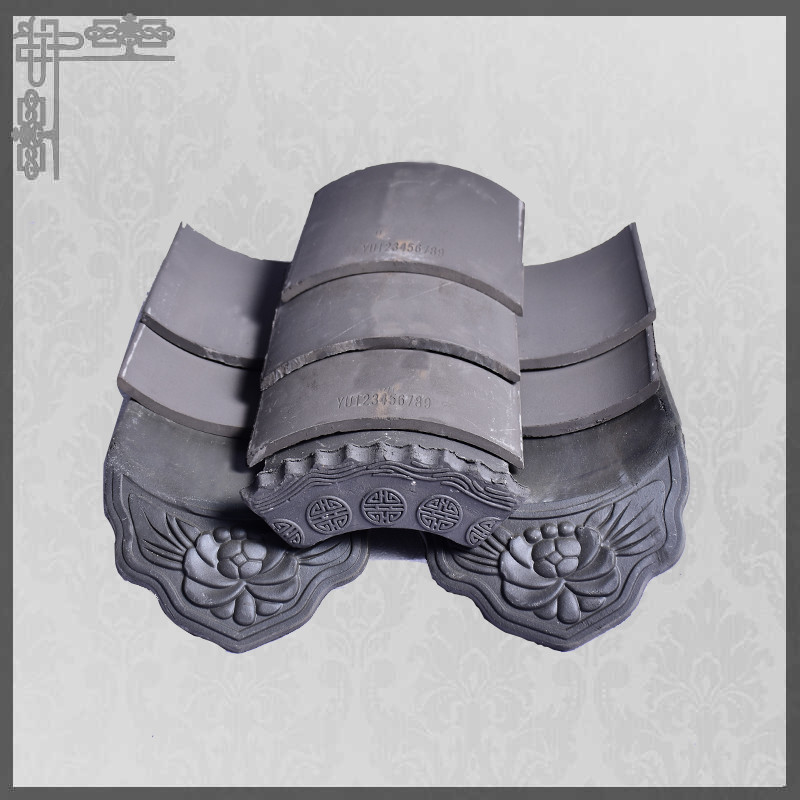 Telas de telhado de barro cinza chinês de alta qualidade Design clássico Ideal para arquitetura tradicional