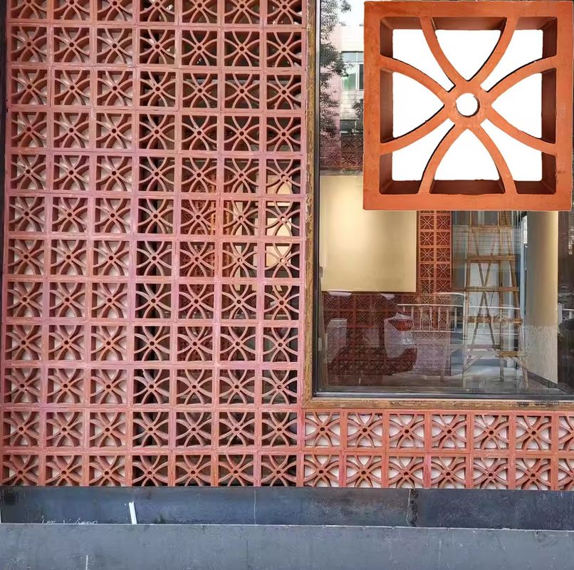 Material de construção Bloco ventilado para parede Decorativo Terracota tijolo oco