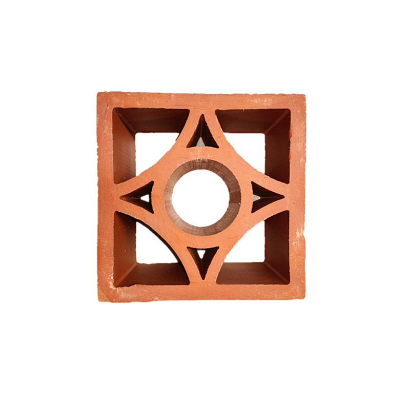 Decoração de telhas de edifícios de terracota exterior tela artística estilo tradicional decoração de parede tijolos de argila vermelha ocos