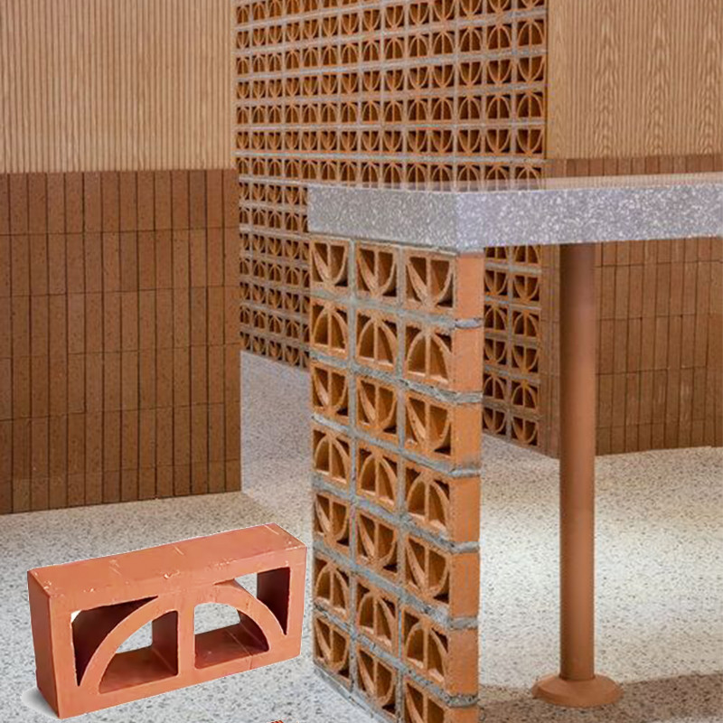 Material de construção decoração de parede tijolo oco terracota bloco de brisa para casa cozinha escritório e paredes abertas