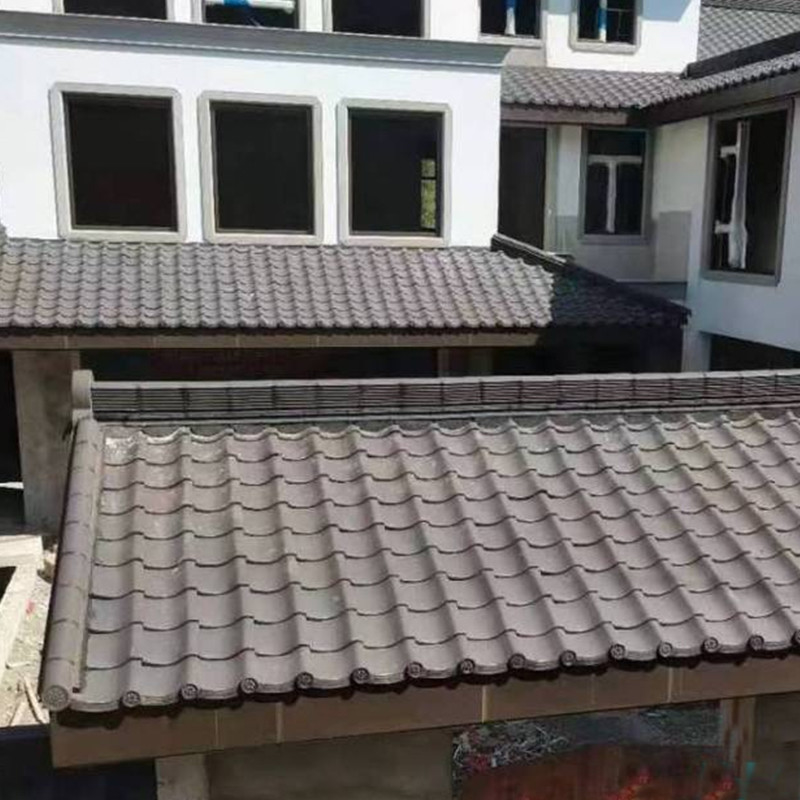 Telhas de cerâmica tradicionais japonesas Material de argila artesanal Marrom-vermelho Ideal para templos e jardins