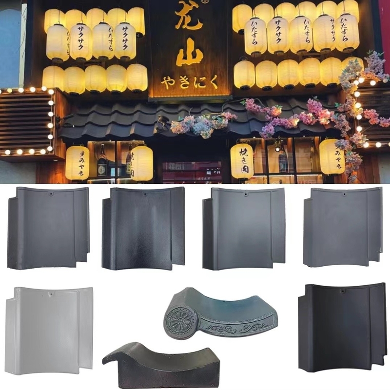 Telhas de telhado de metal japonês modernas de argila premium leve e durável de várias cores perfeitas para designs contemporâneos
