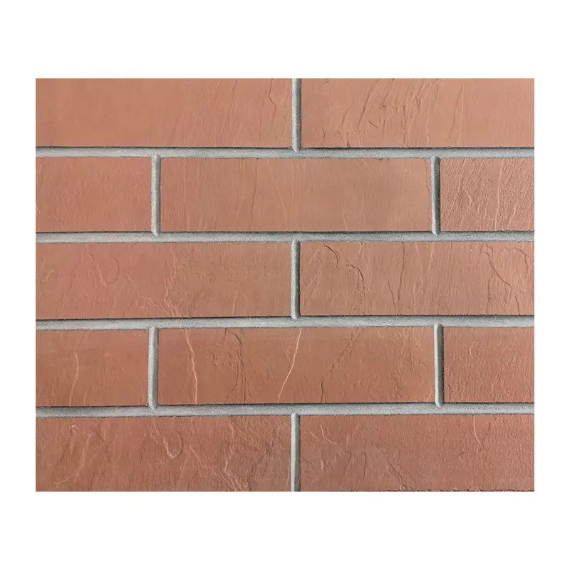 Instalação Rápida Brick Veneer MCM Antique Red Facing Brick Hotel Decorative Parede Exterior Flexível Combinado Cerâmica Tile
