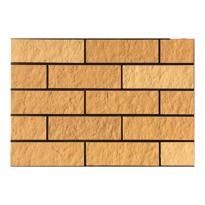 Classic Brown Brick Look Flexible Soft Stone Wall Tile For School Exterior Wall Decoration 3mm Thin Fireproof MCM Stone (Pedras MCM resistentes ao fogo)