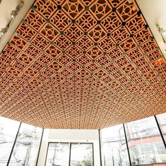 Material de decoração de parede interior Terracota oca Bloco de vento Painéis de parede tijolo de ventilação