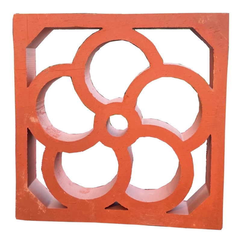 Terracota Jali Bloco de brisa azulejos decorativos parede exterior Edifício tijolo 200 * 200mm