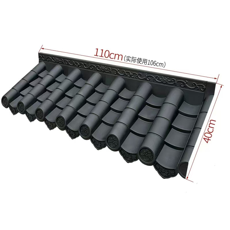 PVC leve telhas vedação de parede preço barato artificial casa tradicional chinesa