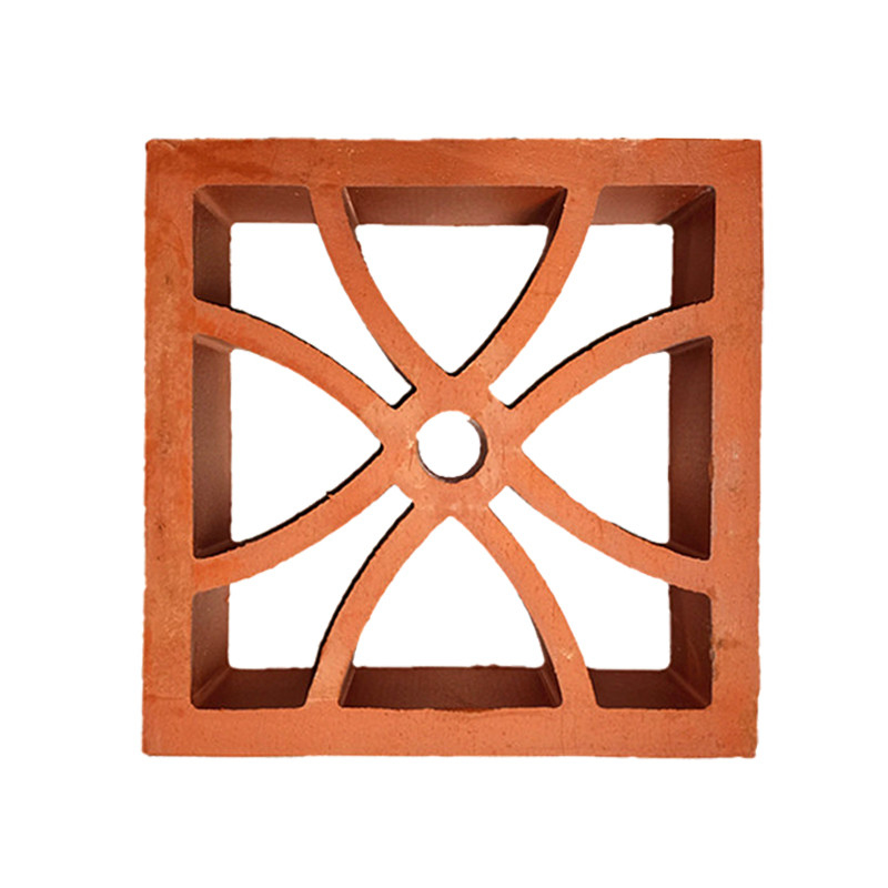 Isolamento térmico de 800 graus centígrados Terracota Vermelha Visão de Brisa Bloco de Construção de Barro Para Visão de Parede Exterior Decorativa Moderna