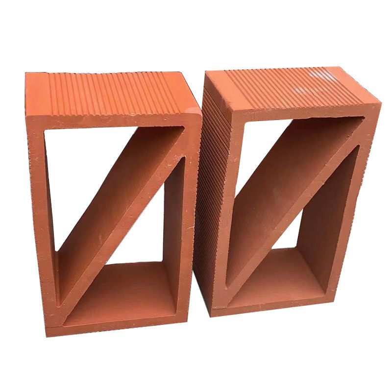 Terracotta Vermelho Hull Argile tijolo retangular blocos decorativos Para Parede do Jardim Isolamento térmico 800 Centigrados Acessível
