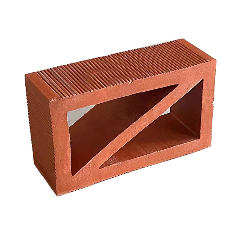 Terracotta Vermelho Hull Argile tijolo retangular blocos decorativos Para Parede do Jardim Isolamento térmico 800 Centigrados Acessível