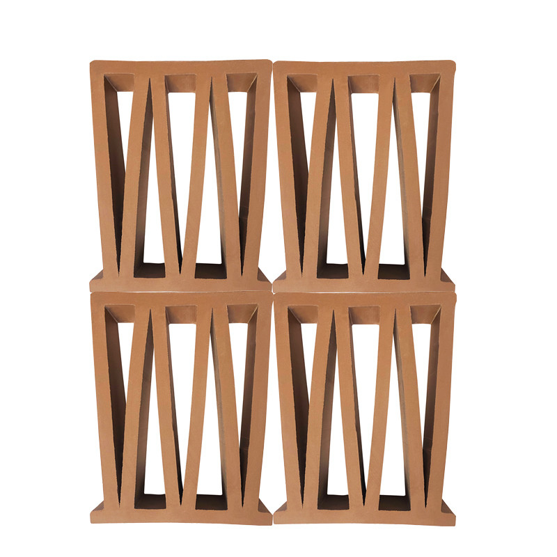 Terracotta Breeze Block Mold M Shape Wall Panel Interior Decorativo tijolos de fogo para exterior Design de decoração perfurado