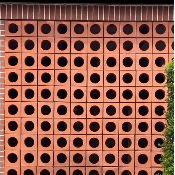 Blocos de parede de terracota de jardim feitos à mão para fachadas e paredes exteriores