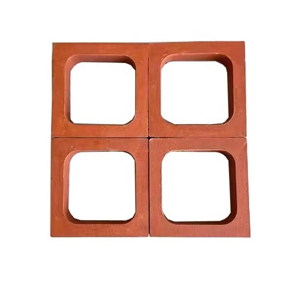Blocos de parede de terracota Blocos de vento Isolamento térmico 800 graus Centigrade tijolo vermelho Material de decoração de edifícios escolares